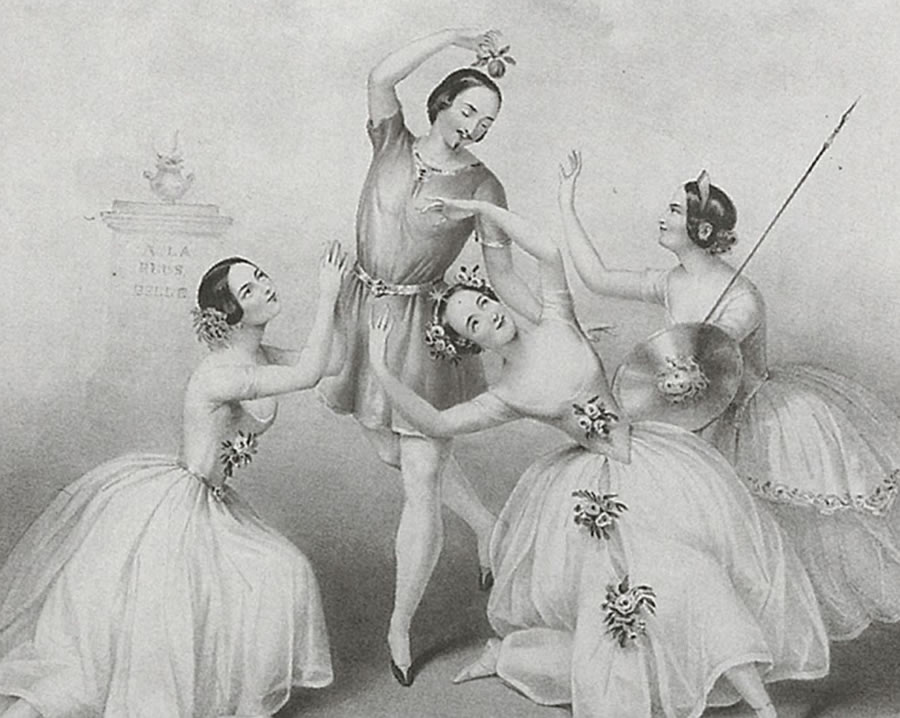 Сцена из романтического балета 19-го века