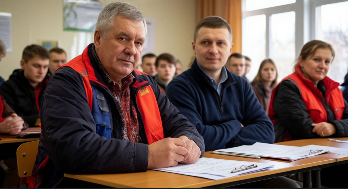 На курсах по пожарной безопасности