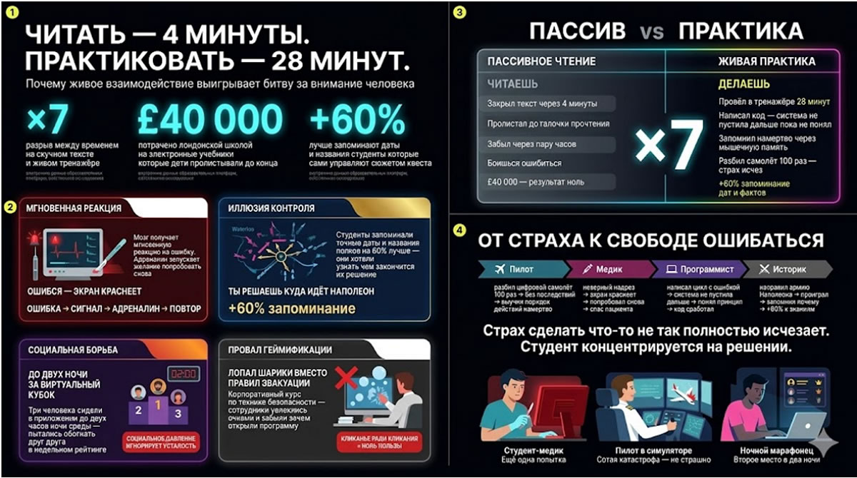 Эффективность практики в усвоении материала