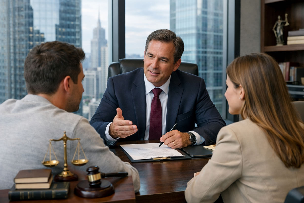 Адвокат дает консультацию