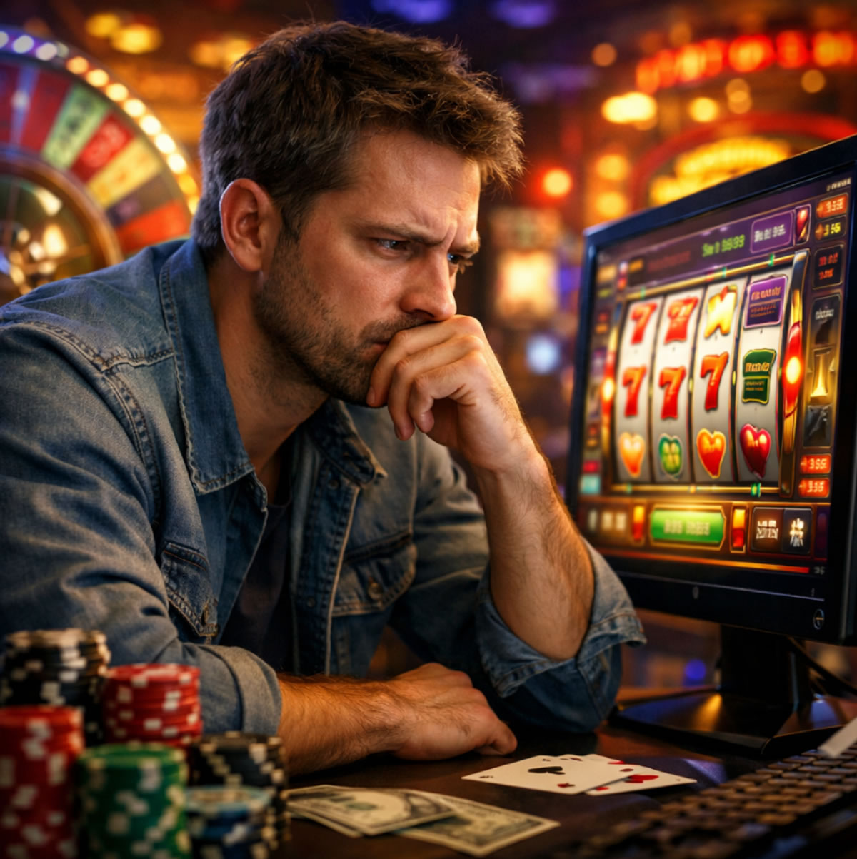 Игрок-онлайн за компьютером