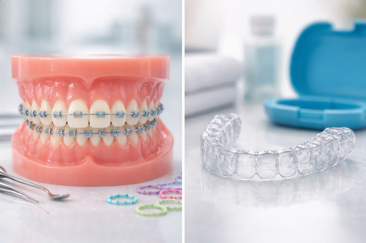 Как выглядят брекеты и элайнеры