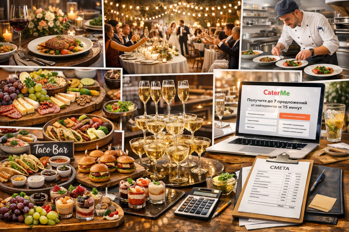 выбор предложений через агрегатор кейтеринговых компаний и ресторанов