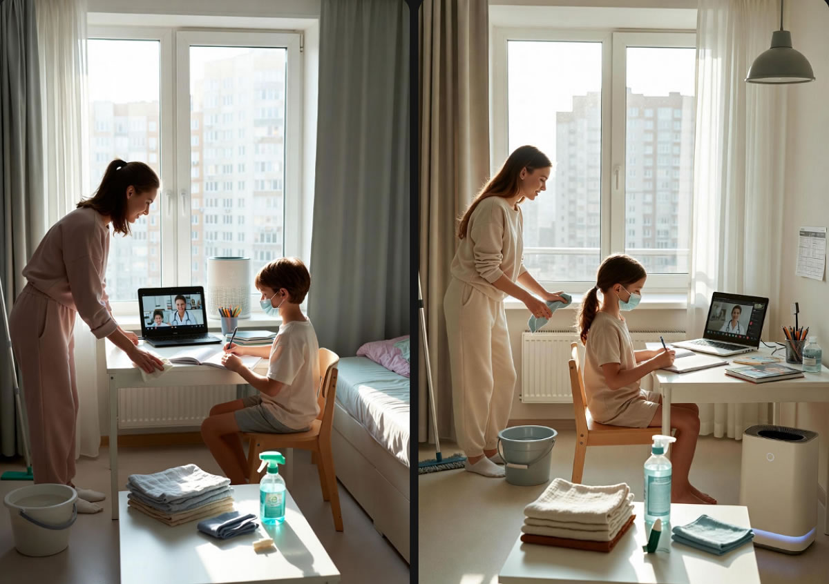 Ежедневная уборка комнаты поможет избежать проблем с аллергией