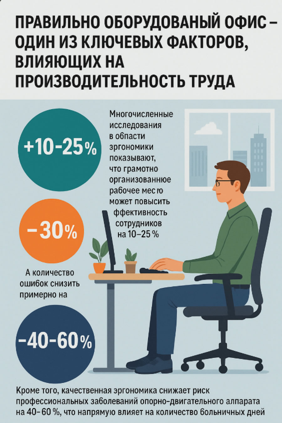 Влияние правильно подобранного офисного оборудования на производительность труда