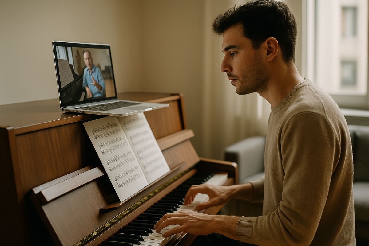 Онлайн-обучение игре на фортепиано — трудный, но допустимый метод образования