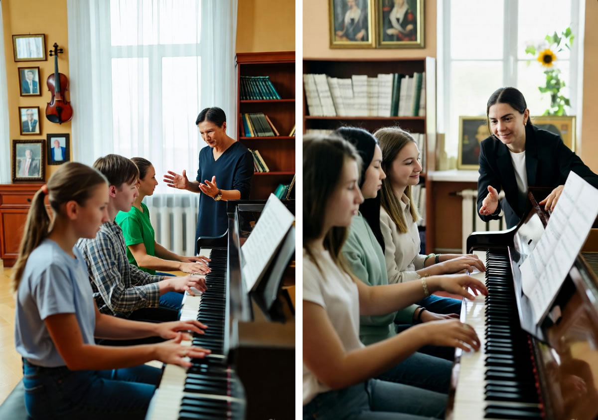 Музыкальные школы - традиционный метод обучения игры на фортепиано