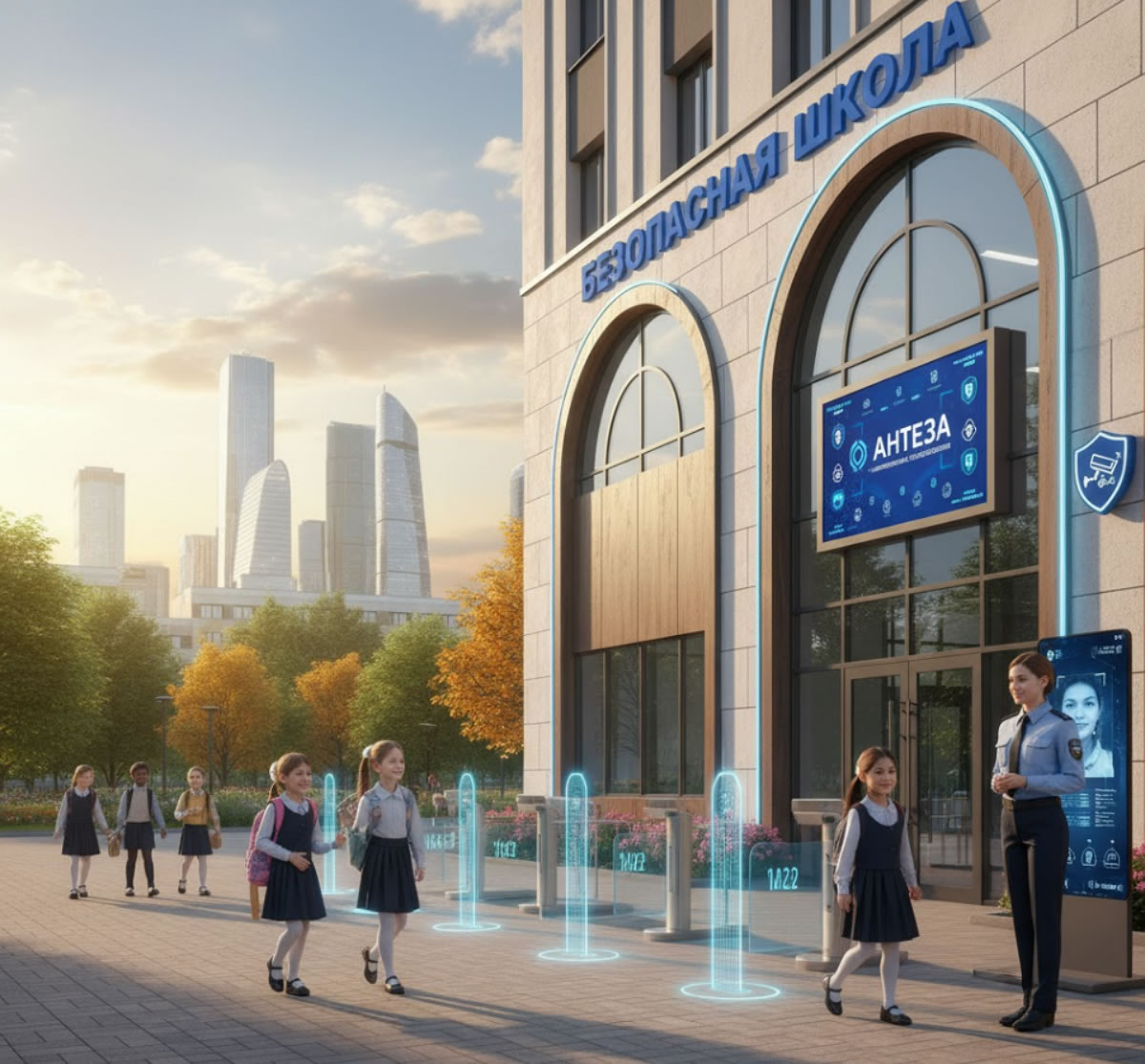 Компания Антеза - одна из ведущих российских компаний, способная выполнить весь комплекс защиты здания школы