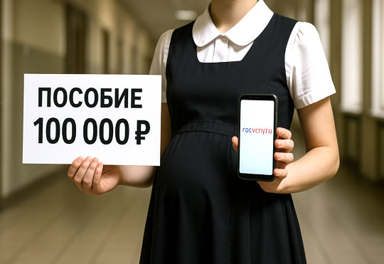 Пособие для беременных школьниц - 100 000 рублей