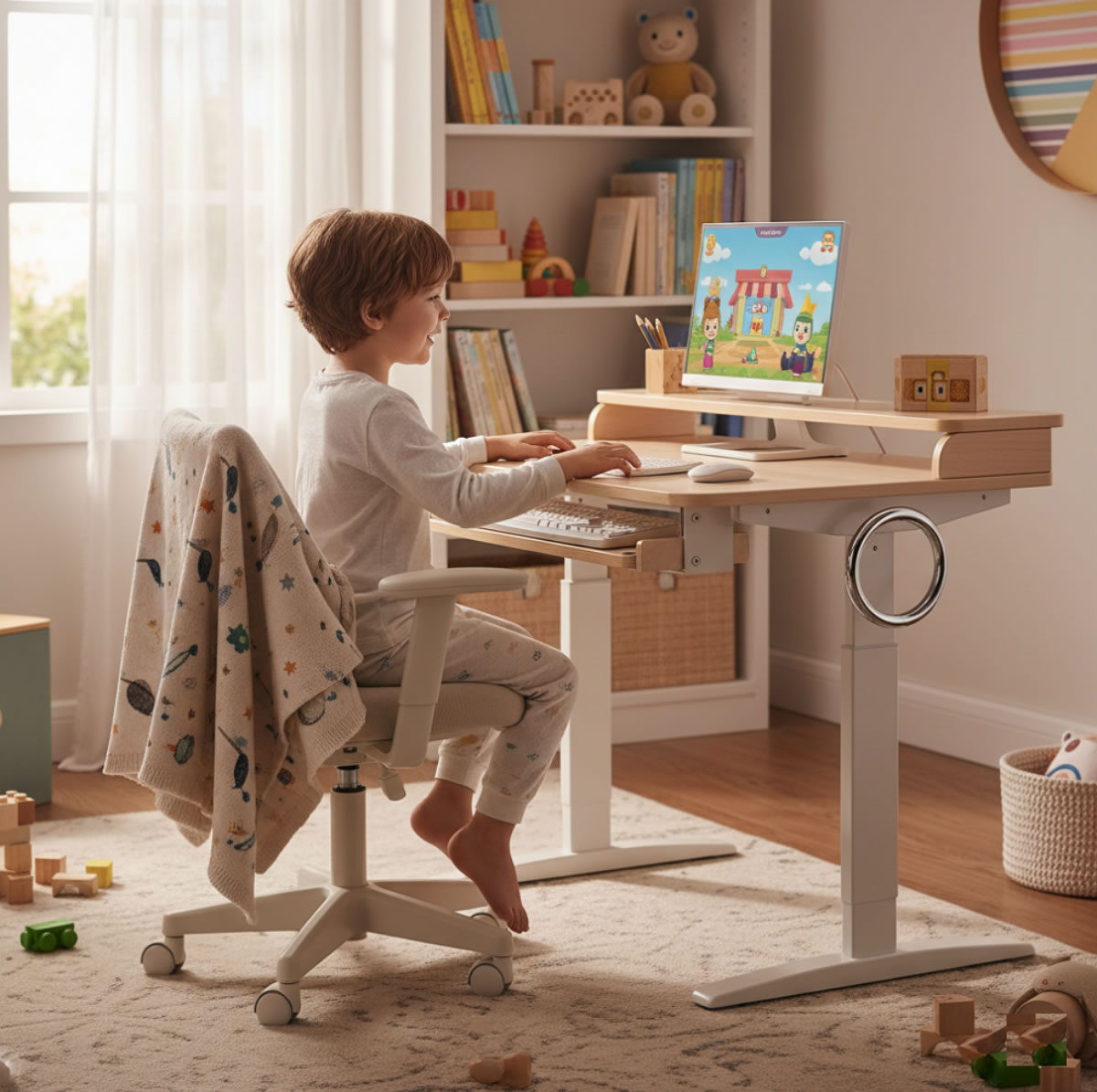 Компьютерный стол с регулировкой высоты