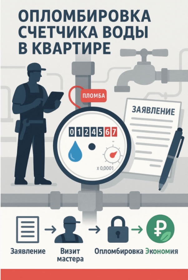 опломбировка счетчиков воды в квартире