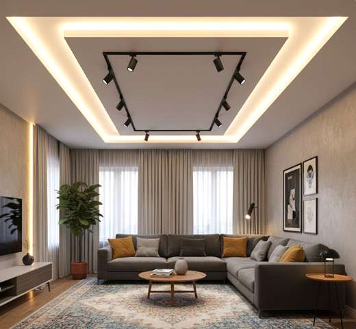 Подвесной потолок сложной конструкции