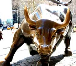 Символ - Бык Нью-Йоркской фондовой биржи