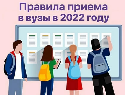Обновленные правила поступления в вузы в 2022 году