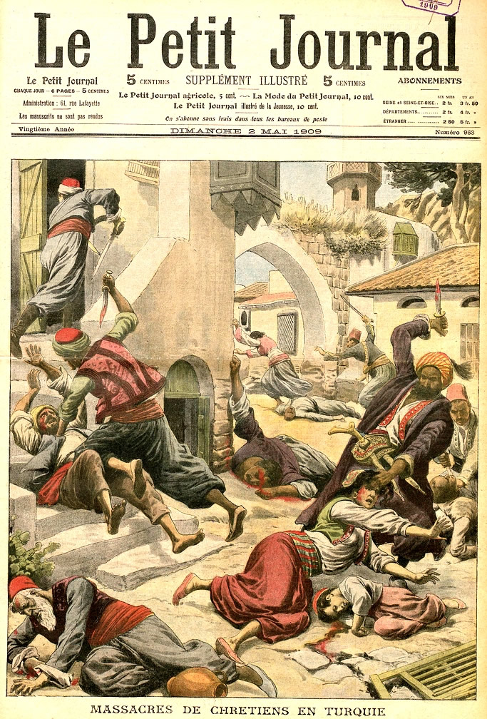 Французская газета с сообщением о массовом убийстве армян в Турции (1915 год)